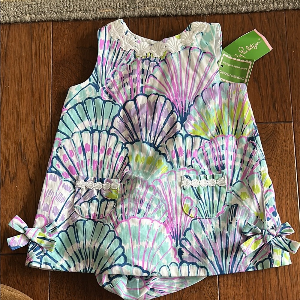 Colorful Shell Print Baby Dress